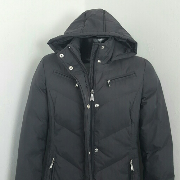 Michael Michael Kors women gray winter hoodie full zipper coat jacket size M - Picture 4 of 8